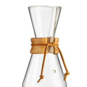 Cafetera Chemex Classic de 3 tazas, versión pequeña de vidrio con collar de madera