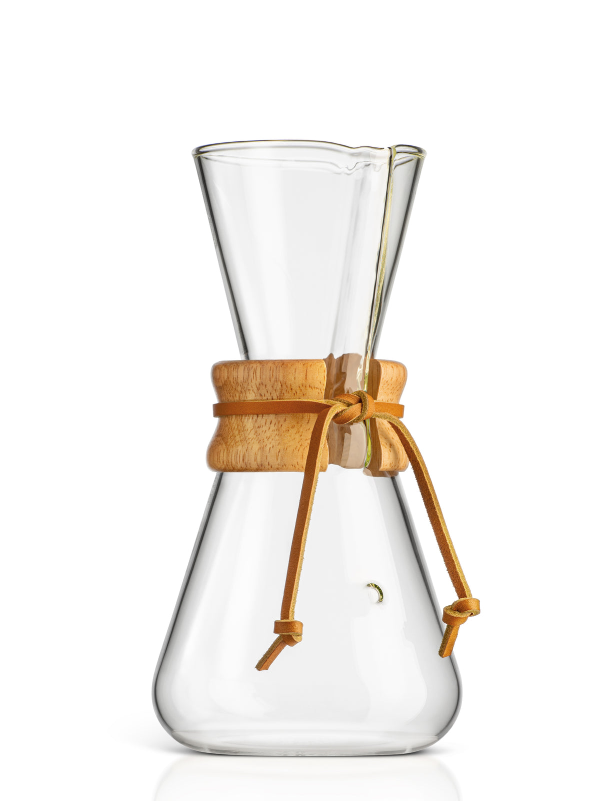 Chemex Classic 3 tazas Cafetera Chemex Classic de 3 tazas, versión pequeña de vidrio con collar de madera