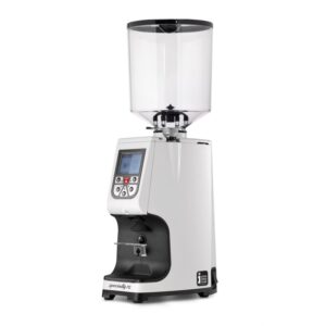 Molino Eureka Atom Specialty 75 en blanco, vista frontal