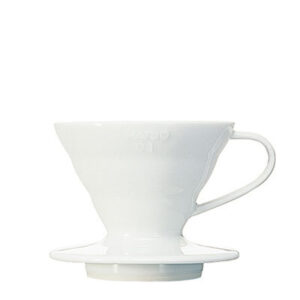 Dripper Hario V60 cerámico blanco tamaño 01, cono pequeño de porcelana